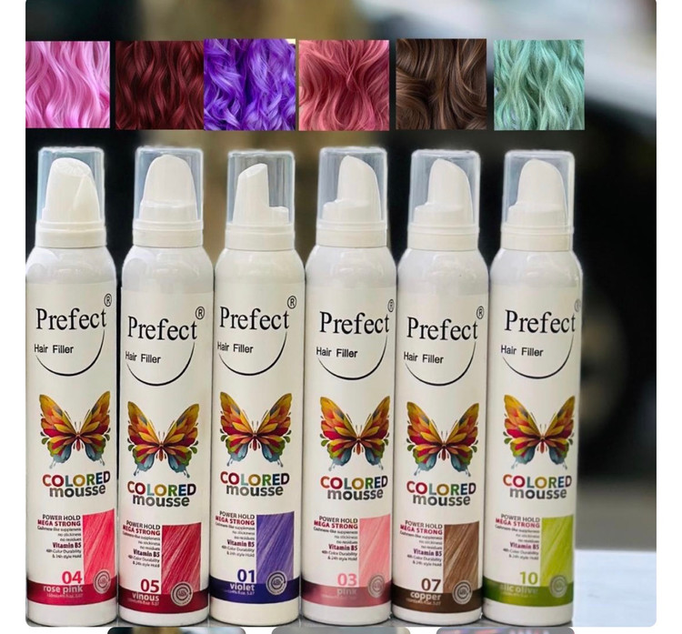 موس مو رنگی فانتزی موقت پرفکت مدل COLORED MOUSSE